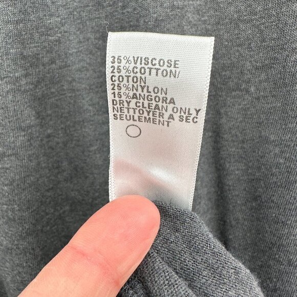 James Perse Gray A-Line Sleeveless WJW6357 Ribbed Neckline 2 Knit Midi Dress - Picture 4 of 8